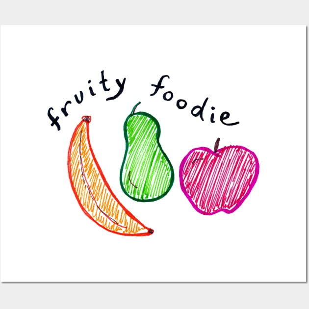 Fruity Foodie Cute Fruit Design Wall Art by CrazilykukuDesigns